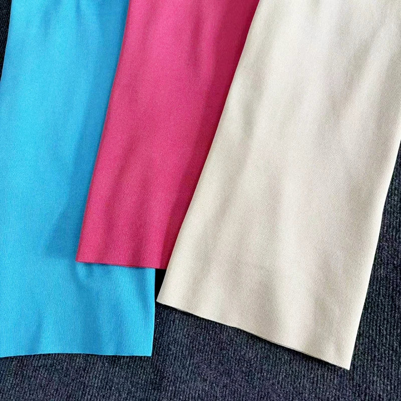 Sexy Summer Knit Strap Dress Women Halter Elatic Waist Bodycon Sundress Female Beach Solid Maxi Long Dress