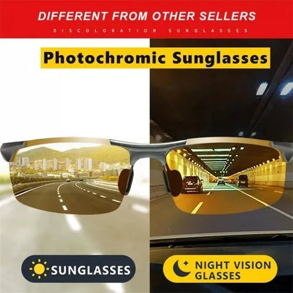 Men Sunglasses Male Photochromic Polarized Driving Outdoor for Men Day Night EyeWear High Quality Anti Radiation Glasses for Men