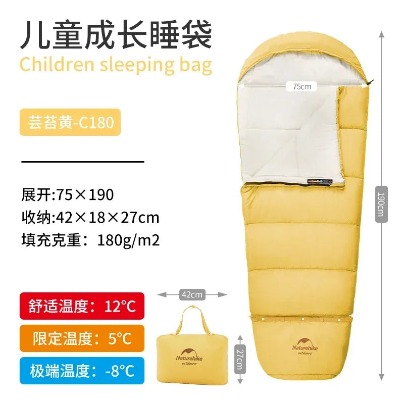Naturehike-Children's Sleeping Bag,Children Blanket Camping Sleeping Bag for Children Birthday Gifts Thick Bedspread On The Bed
