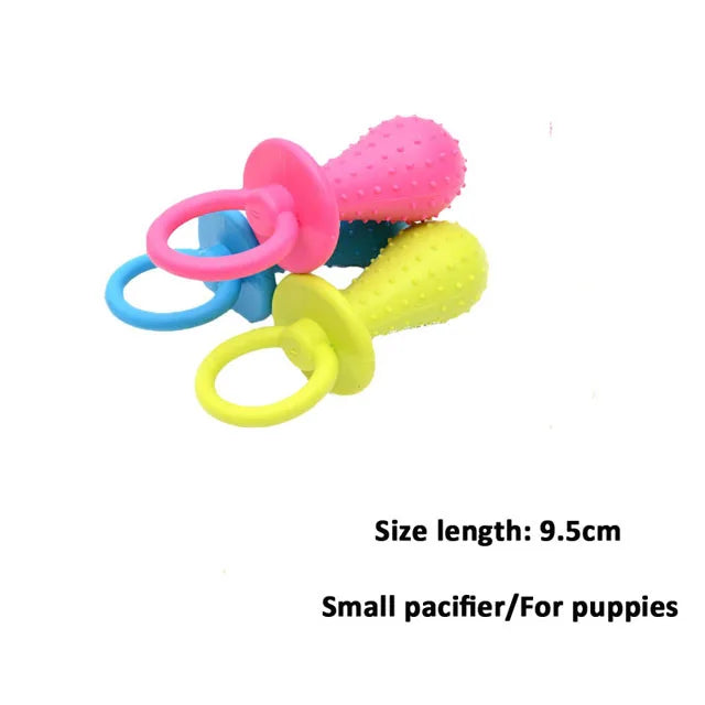 Pet Toys For Small Dogs Rubber Pacifier Ring Shape Bite Resistant Dog Toy Puppy Teeth Cleaning Chew Training Toys Pet Supplies