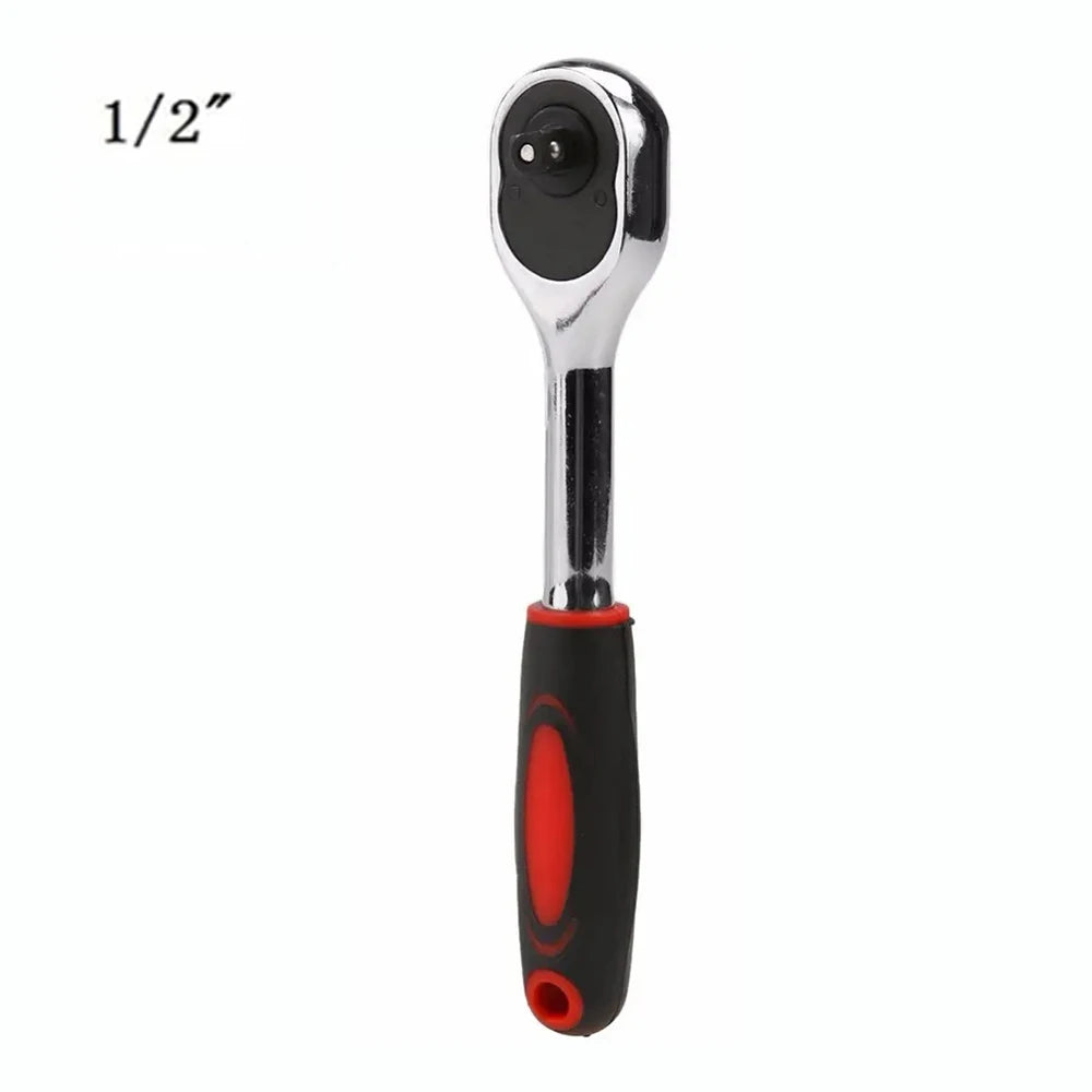 1/4 1/2 3/8 Inch Ratchet Wrench 24 Tooth Drive Ratchet Socket Wrench Tool Multi-funtion DIY Hand Tool Ratchet Handle Wrench