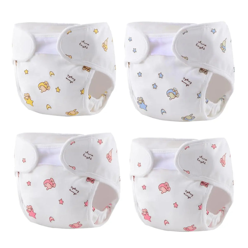 Reborn Baby Dolls Diapers Accessories 4-Piece Pack Fit for 17-24 inch Reborn Dolls Newborn Underwear Reusable Washable