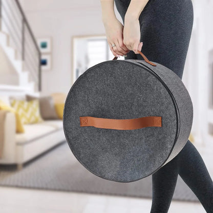 Holder Bag Felt Storage Box Dust Case Household Goods Sundries Storage Hats Bucket Clothes Organizers Large Capacity Travel Bags