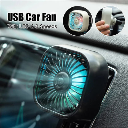 Portable Mini Car Vent Fan - High-Speed Cooling USB Fan - Energy-Efficient, Vibrant Colors, Easy Install