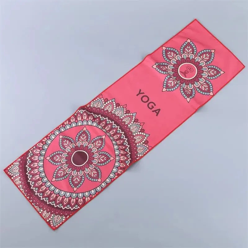 Yoga Cooling Sports Printed Towel 30*100cm Yoga Mat Cover Non-slip Gym Fitness Microfibre Travel Quick Drying Mat Pilates Gift