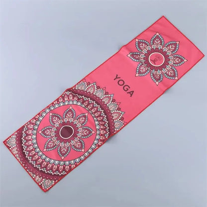 Yoga Cooling Sports Printed Towel 30*100cm Yoga Mat Cover Non-slip Gym Fitness Microfibre Travel Quick Drying Mat Pilates Gift