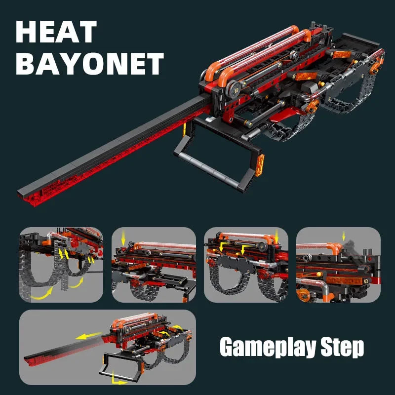 Creative Ice Wolf Claw Sword Model MOC Building Blocks DIY Anime Knife Bayonet Educational Bricks Toys For Childrens Boys Gifts