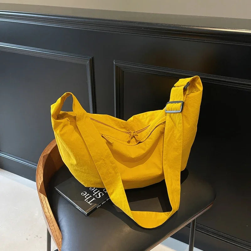 Simple Casual Solid Large Capacity Crossbody Bags for Women 2026 High Quality Fashionable Portable Fresh Versatile Shoulder Bags