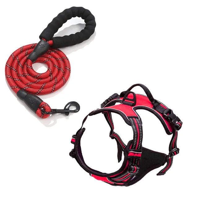 Dog Collars Harness Big Vests Leash Reflective Chest Strap Large Dog Chain Traction Rope Dog Pet Supplies Puppy Accessories