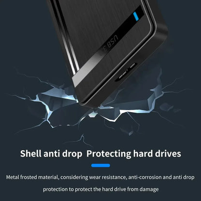 USB 3.1 2.5 inch SATA HDD SSD Enclosure 5Gbps Mobile Hard Drive External Storage Box HD Mechanical/Solid state Case Support UASP