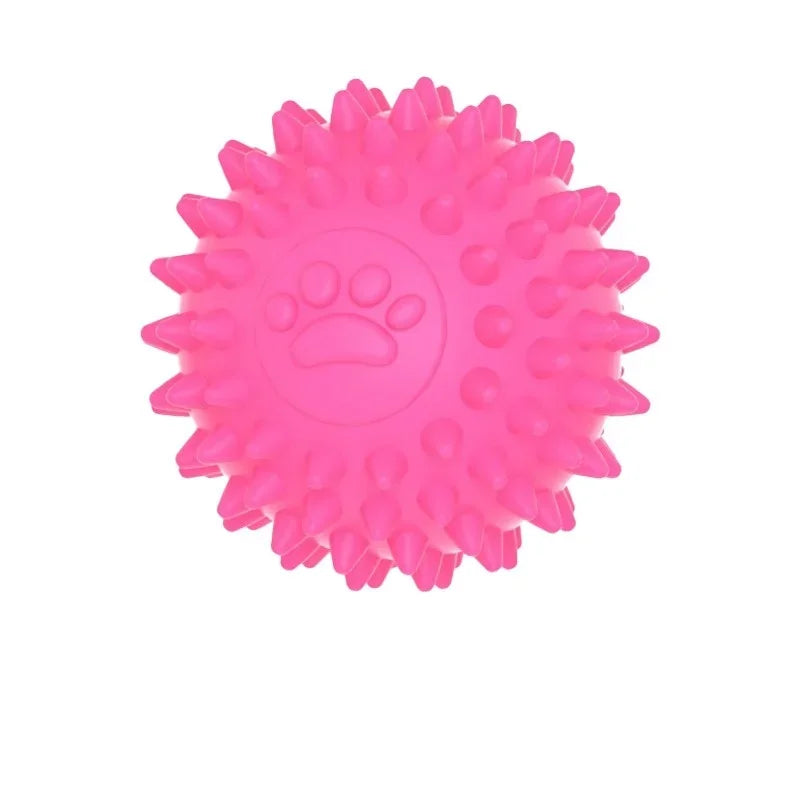Pet Dog Toy Ball Solid Bite-Resistant Chewing Indestructible Bouncing Ball Dog Rubber Training Interactive Game Teething Ball