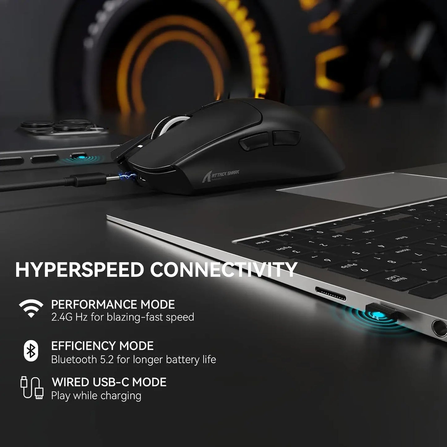 ATTACK SHARK X1 Superlight Wireless Gaming Mouse RGB Magnetic Charging Dock PAW3395PRO Sensor 40000DPI  Wireless Gaming Mouse