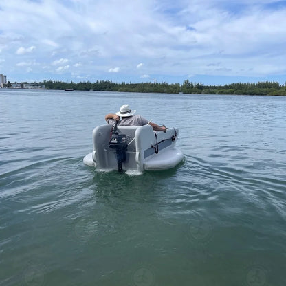 Inflatable Kart Boat Portable Inflatable Fishing Boat Watercraft With Engine Water Floating Entertainment