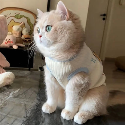 Soft Puppy Clothes Summer Cute Cat Clothes for Small Cat Vest Undershirt Breathable Small Dog Vest Pet Supplies with Hook