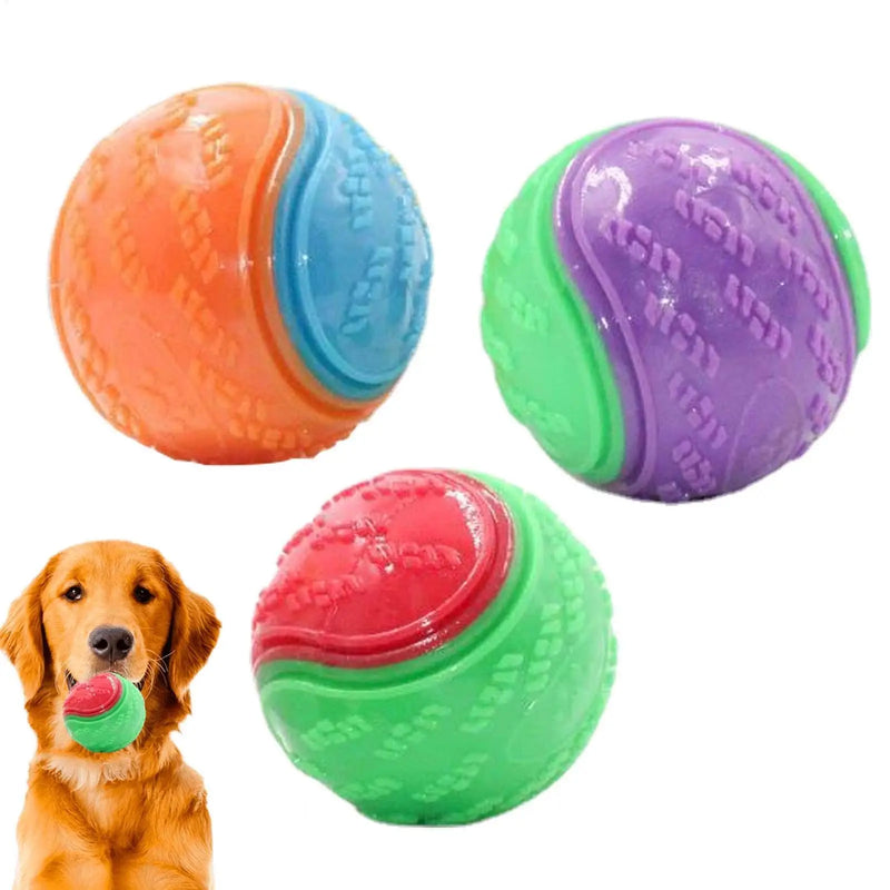 Dogs Chew Ball Interactive Toys Soft Toys for Dog Pet Teeth Cleaning Bite Resistance Squeaky Dog Ball Toy Pet Products