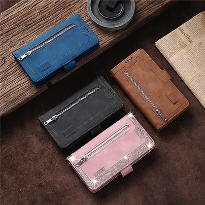 Zipper Wallet Leather Case For Xiaomi 14 13 12T 12S 11T Pro 12 Lite Case For Xiaomi 13T Pro Mi 11 Ultra 12X 10 T Pro Flip Cover