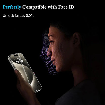 4 Stück Displayschutzfolie aus gehärtetem Glas für iPhone 16, 15, 14, 13, 12, 11 Pro Max und iPhone 7, 8 Plus, X, XS Max und XR