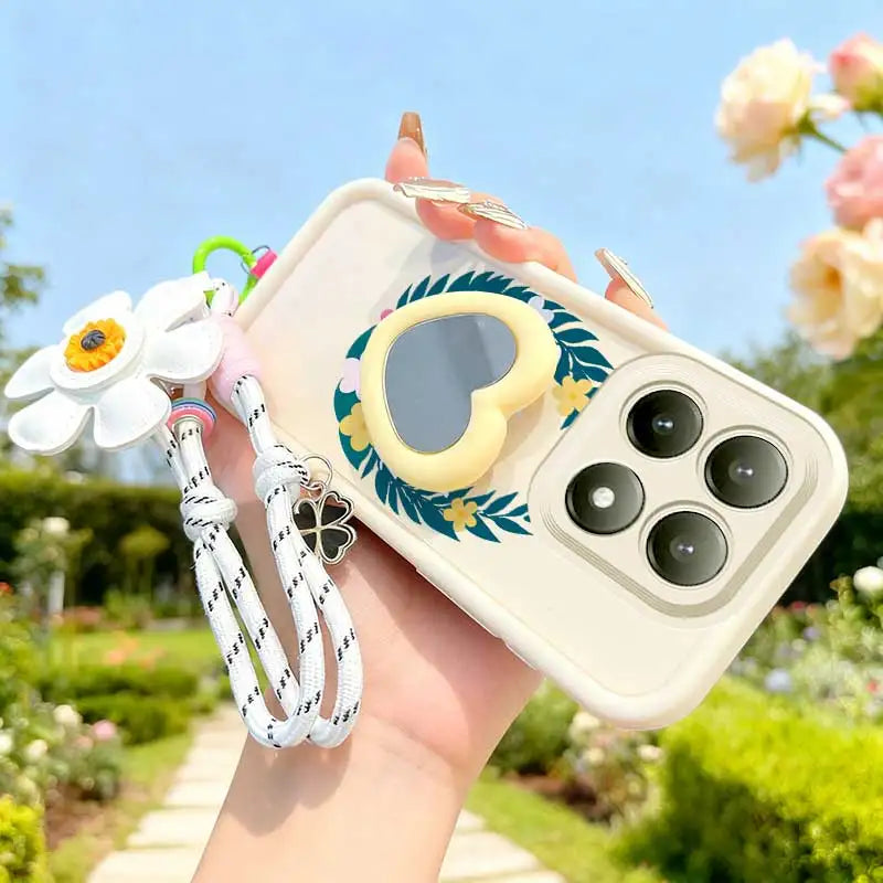 3pcs( Colorful garland  Phone Case+Lanyard+Craft Embellishments) for Xiaomi 15T/15TPro/14/14T/17Pro/14TPro/17 ProMax  Phone Case