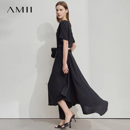 AMII Minimalist Office Lady Skirts Women 2025 New Summer Solid Loose Asymmetric Large A-line Skirt Female Fashion 12542168