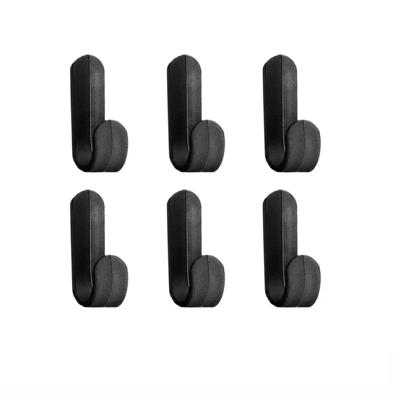 6Pcs Strong Self-Adhesive J-hook Waterproof Adhesive Hanging,Bathroom Towel Key Kitchen