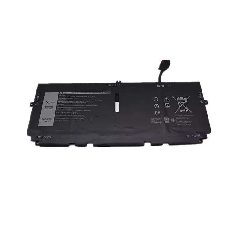 722KK 7.6V 52Wh Replacement Laptop Battery for Dell XPS 13 9300 9310 Series P117G P117G001 P117G002 2XXFW FP86V WN0N0 Laptop