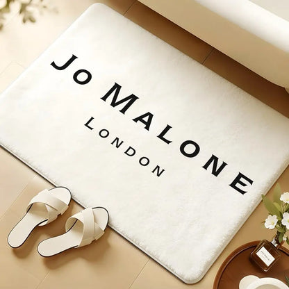 JO M-mALONE Makeup Brand Floor Mat Soft Flannel Rug Non-Slip Absorbent Mat For Bathroom Bedroom Home Decor