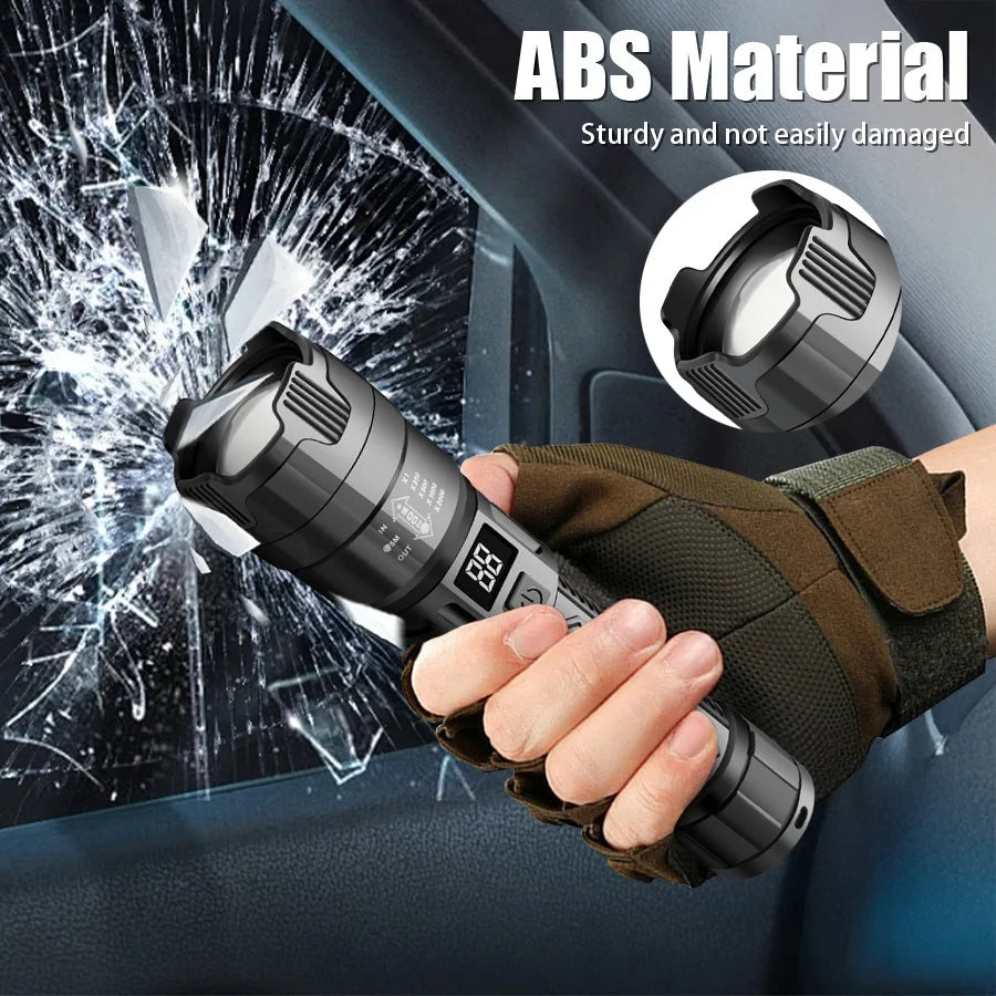 Portable headlamp+flashlight,ABS material,rechargeable,with battery level display,high-brightness lighting,for night lighting