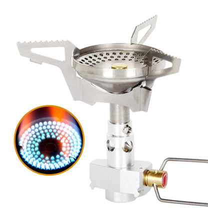 1Pc Detachable Outdoor Camping Stove Light Weight Stove Mini Burner Gas Stainless Steel Portable Windproof Cooking Stove