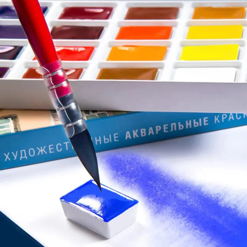 Russia White Nights Solid Watercolor Paints Conem Sonnet Student/Artist Grade Painting Water Color Pigments 12/16/24/36 Colors