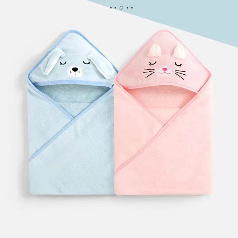 Baby Bath Towels Coral Soft Towel Newborn Hooded Towel Blanket Toddler Bathrobe Universal Sleeping Swaddle Wrap Kids Wipe Towel