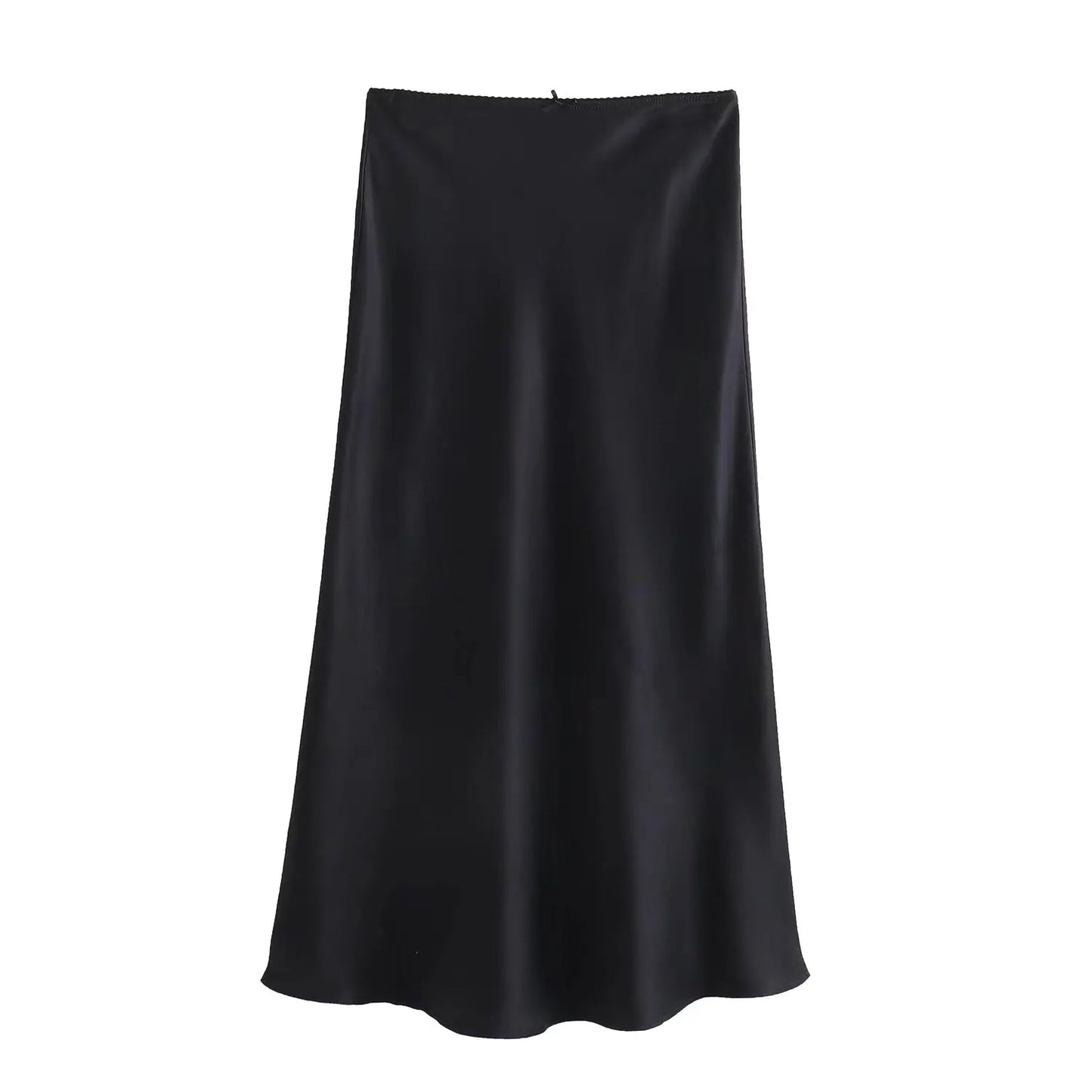 Women Satin Skirt High Waist Midi Skirt Stylish Long Skirts For Women Fashion Chic And Elegant Woman Skirt Streetwear