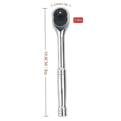 Ratchet Wrench 24Tooth Quick Release 1/4'' 3/8'' 1/2'' Socket Automotive Nut Reversible Drive Wrench Mechanical Hand Repair Tool