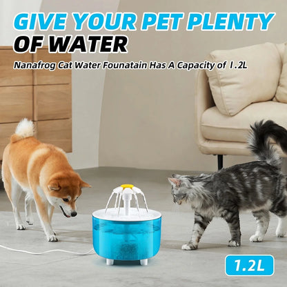 Cat Water Fountain Auto Filter Transparent Cat Drinker USB Electric Mute Recirculate Filtering Drinker for Cats Water Dispenser