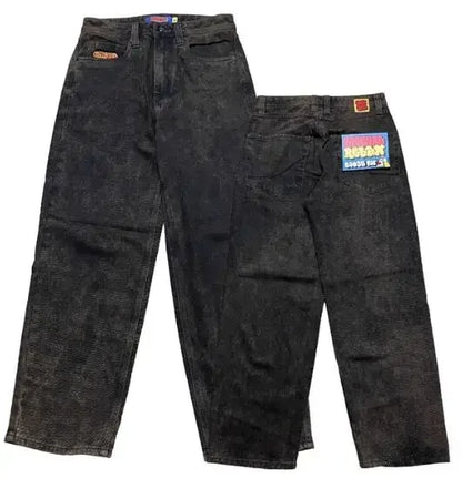 2023 jeans Y2K oversized letter printed denim trousers for men and women street retro loose gothic wide leg straight pants