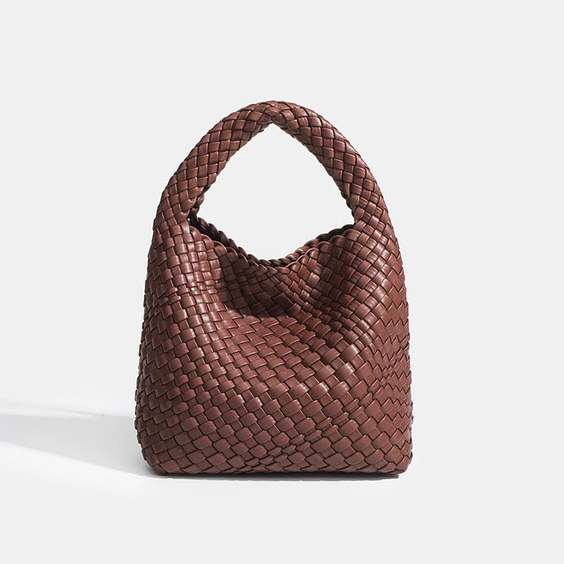 Designer bag Luxury 2025 woman bag Brand New Product PU Small size hand-woven bucket bag High quality Women's handbag