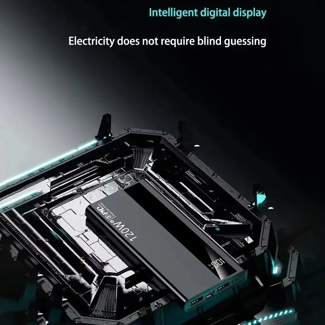 Lenovo 120W Fast Charging Large Capacity 200000mAh 2027 Digital Display Power Bank Outdoor Power Supply for Huawei iPhone