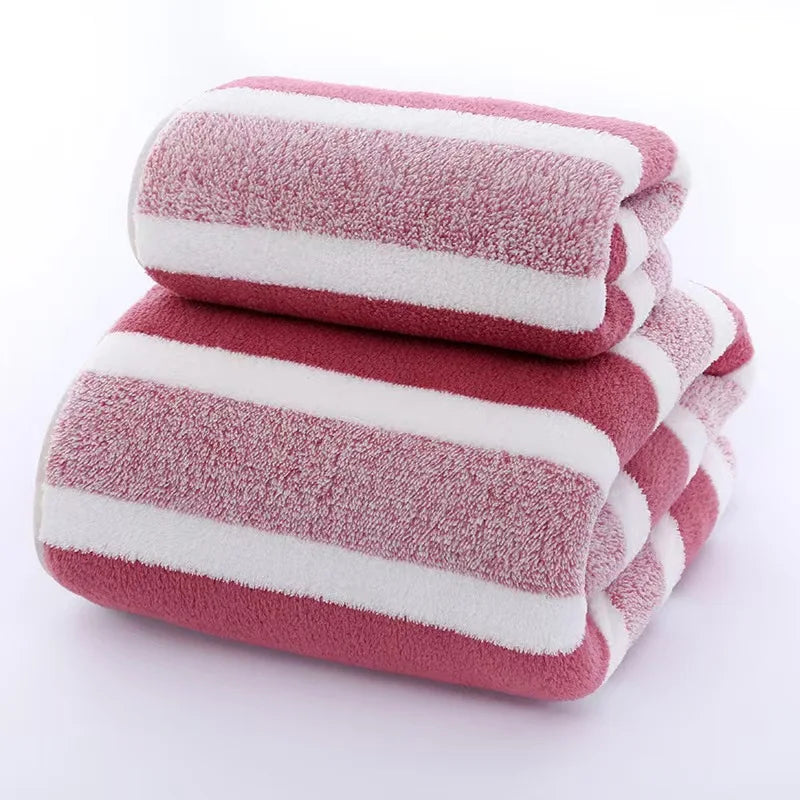 1-pack thick bath towel, strong water absorption and quick drying, non shedding, durable - very suitable for families, beaches,