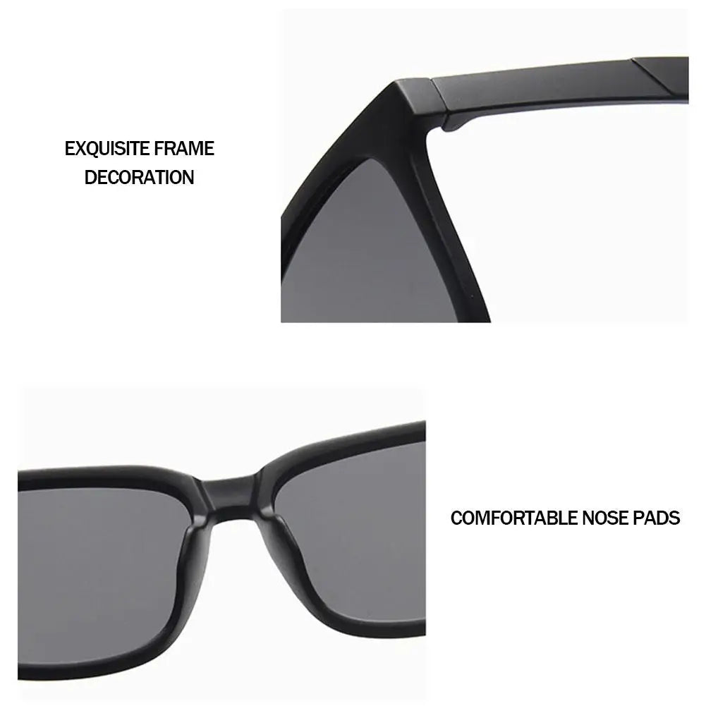 New Large Retro Square Frame Sunglasses Fashion Sun Glasses Men Driving Fishing And Riding Eyewear UV400