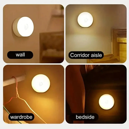 1 Stück Bewegungsmelder-Nachtlicht – Kabellose LED-Detektorlampe für Schlafzimmer, Treppenhaus, Kleiderschrank und Raumdekoration