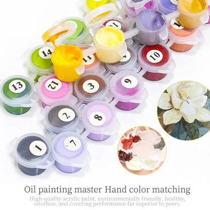 Frame Painting By Numbers Kit Abstract Sunset Landscape Modern Drawing Coloring DIY Painting By Numbers Acrylic Paint Home Decor