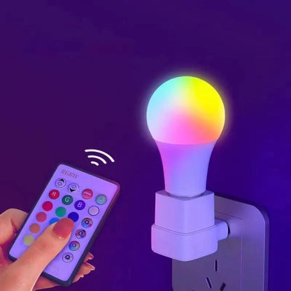 RGB-LED-Lampe mit 16 Farben, E27-Fassung, 220 V, dimmbar, mit 24-Tasten-Fernbedienung, smarte Stimmungsleuchte 