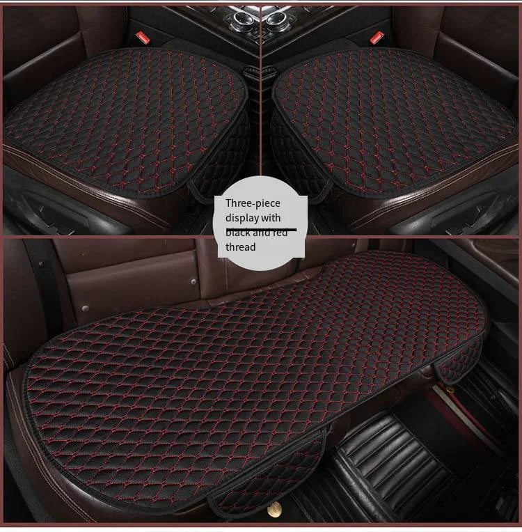 3Pcs Cotton and linen Car Seat Cover Set Universal Car Seat Cover Cushion All Season Car Seat Protector Interior Car Accessories
