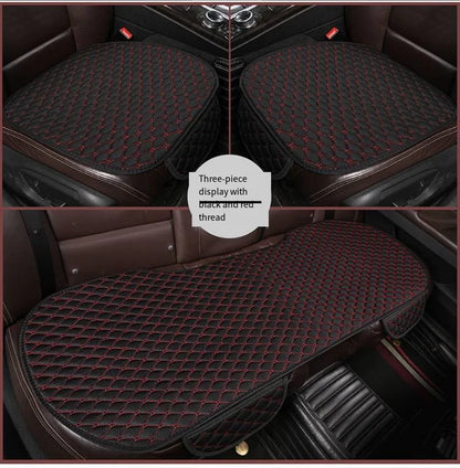 3Pcs Cotton and linen Car Seat Cover Set Universal Car Seat Cover Cushion All Season Car Seat Protector Interior Car Accessories