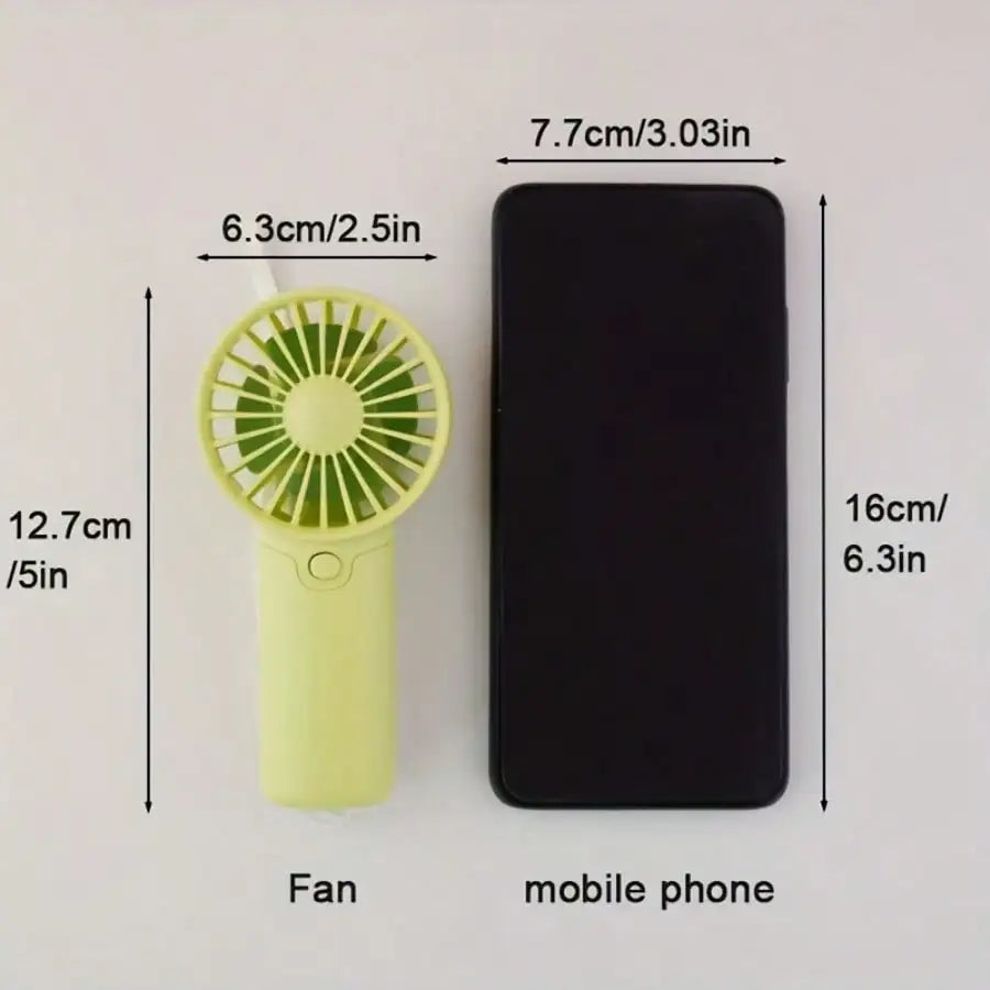 Latest Portable Fan Compact Handheld Fan - Portable, Battery-Powered Personal Cooling Device for Travel & Outdoor Use No Battery