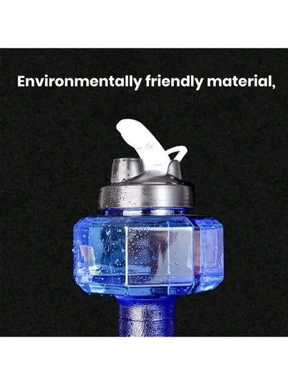 A 2.2L Water-Filled Dumbbell/Large Capacity Fitness and Yoga Flushing Dumbbell Kettle, Portable Dumbbell for Outdoor Sports and