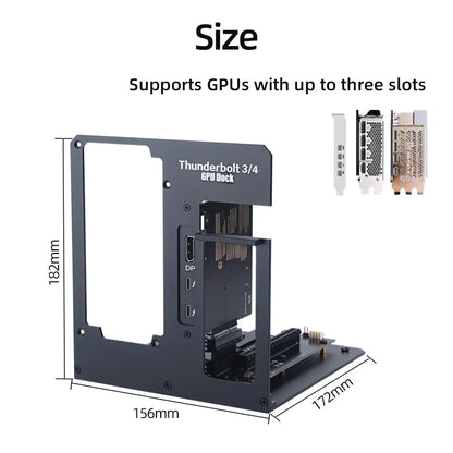 eGPU Thunderbolt 4/3 TB3/TB4 To PCIe X16  GPU Dock External Graphics USB4 NUC Laptop Gaming  Bracket