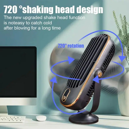 Portable USB Fan | 5 Speeds, 720° Swivel, Quiet Cool Breeze, Air Circulation, Indoor/Outdoor Use, Ideal For Home, Office, Travel