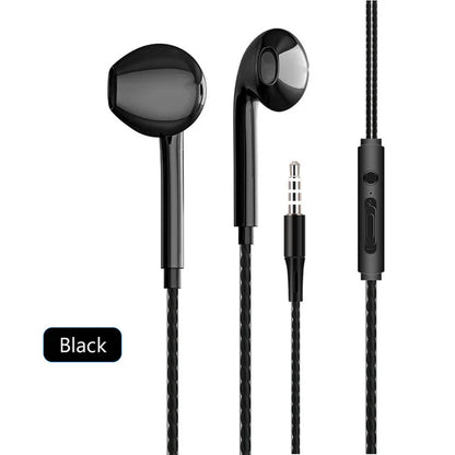 In-ear 3.5mm Wired Headphones Bass Stereo With Built-in Microphone Earphones For Mobile Phone Smartphones Wire Headset