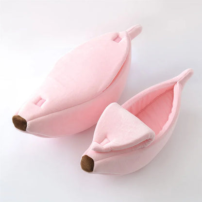 Banana Cat Bed House For Winter Funny Cute Cozy Cat Mat Beds Warm Durable Portable Pet Basket Kennel Dog Cushion Cat Supplies