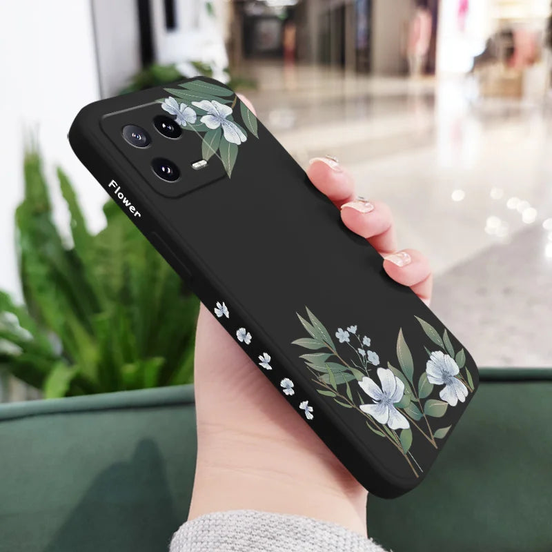 Encounter Flowers Phone Case For Xiaomi 17 Mi 15 15T 14 14T 13 13T 12 12X 12T 12S 11 11T 10 10T 9 9T Pro Lite Liquid Silicone Co